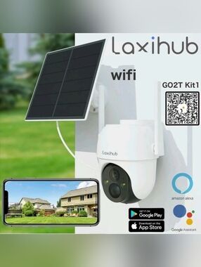 Arenti GO2T 2K 3MP UHD PTZ Outdoor Camera + Solar Panel | Battery, 360° Pan Tilt
